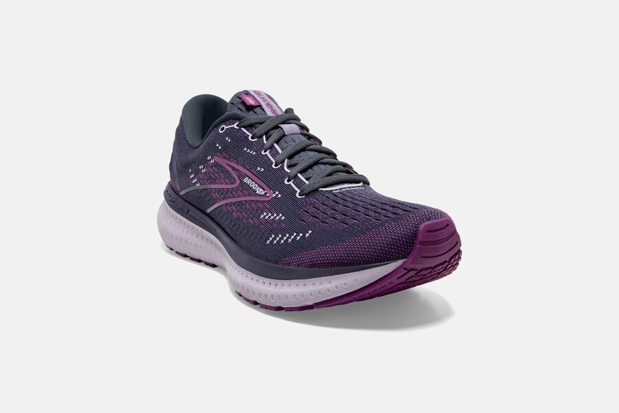 Brooks Glycerin 19 Road Running Shoes Womens - Black/Purple - LIQSF-3275